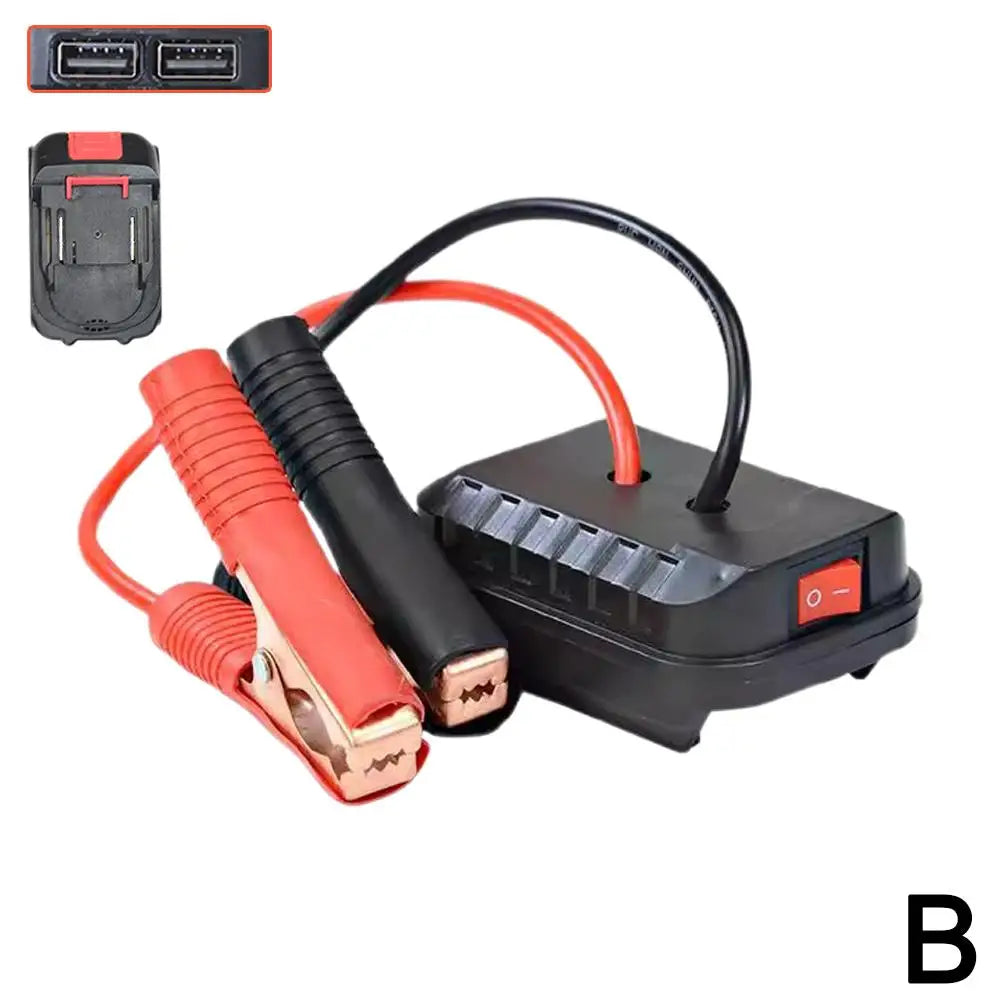 NEW - Car Lithium Battery Converter Charger Clip Auto Igniter Jump Starter For Makita Booster Cable Adapter Emergency Power DIY Tools