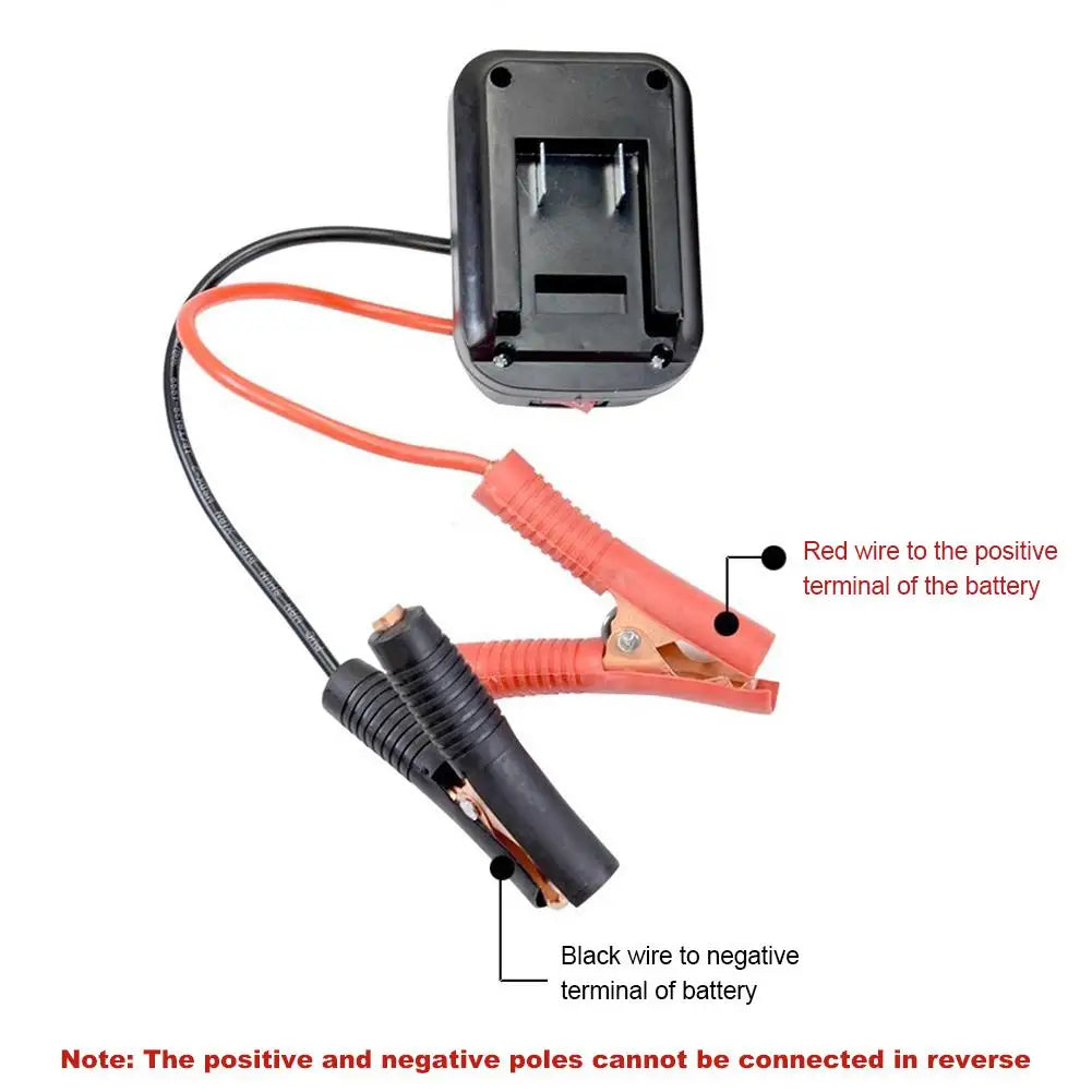 NEW - Car Lithium Battery Converter Charger Clip Auto Igniter Jump Starter For Makita Booster Cable Adapter Emergency Power DIY Tools