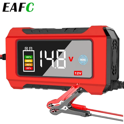 NEW - 12V 6A Fully Automatic Car Battery Charger Smart Pulse Repair Color Screen for AGM GEL WET Lead Acid Charger LCD Display