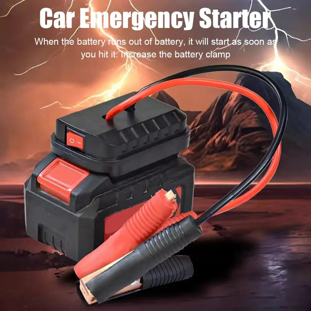 NEW - Car Lithium Battery Converter Charger Clip Auto Igniter Jump Starter For Makita Booster Cable Adapter Emergency Power DIY Tools