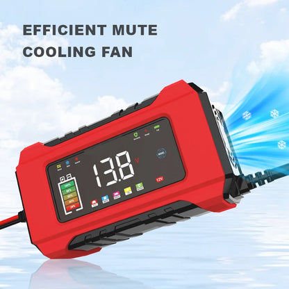 NEW - 12V 6A Fully Automatic Car Battery Charger Smart Pulse Repair Color Screen for AGM GEL WET Lead Acid Charger LCD Display