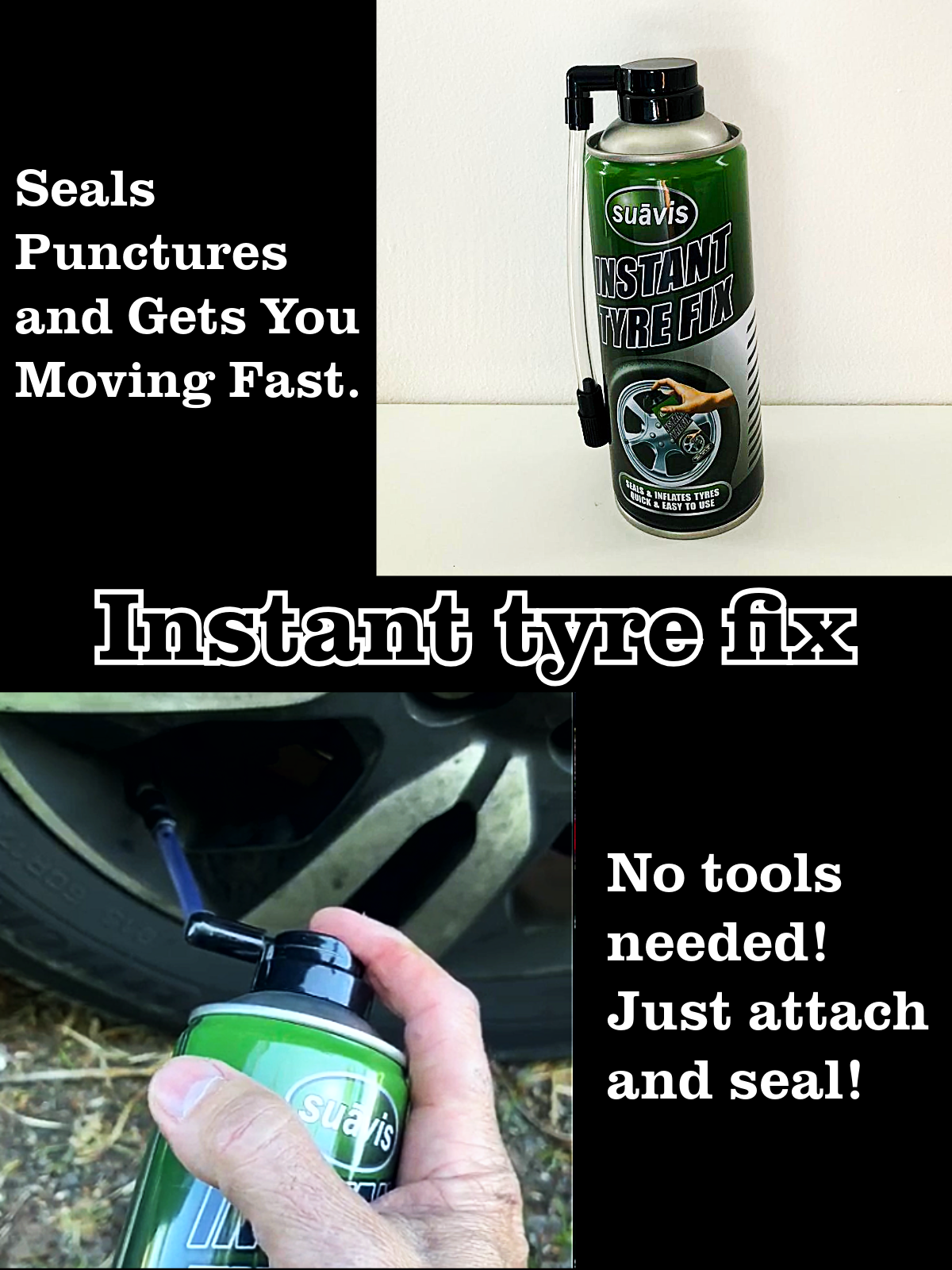 Instant Tyre Fix Emergency Kit